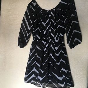 Chevron chiffon dress.